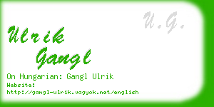 ulrik gangl business card